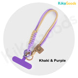 British Style Color-Blocked Woven Phone Strap