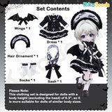 Fairy Tale Series Dark Feather Eternal Night 1/6 BJD Clothing Set