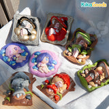 Mushroom Girl Relief-Carved Refrigerator Magnet Blind Box