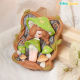 Mushroom Girl Relief-Carved Refrigerator Magnet Blind Box